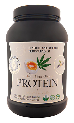 Organic hemp protein | egg white (albumin) with a vanilla flavor 1800g