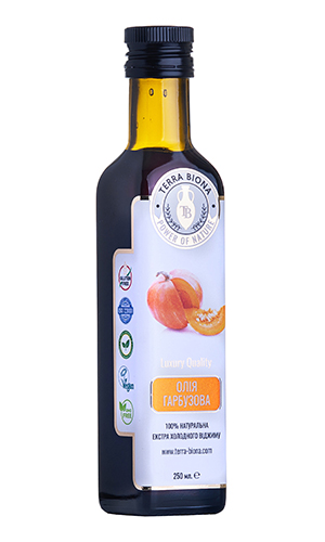 Cold pressed pumpkin seed oil